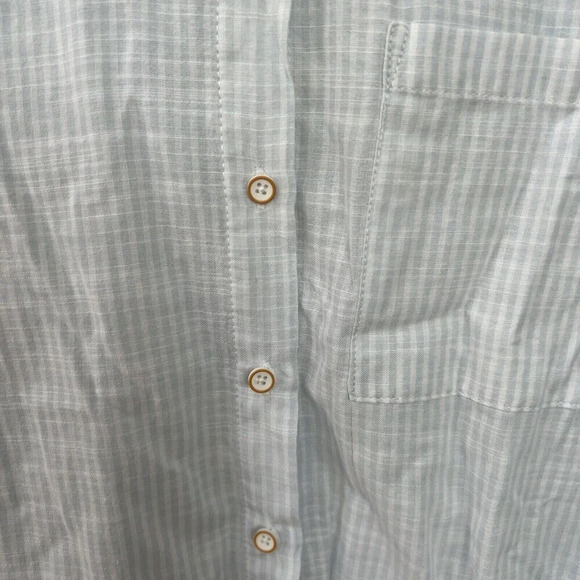 Orvis Womens Button Up Blue White Striped Cotton Shirt Tunic Collared Sz XS ** - Picture 11 of 14